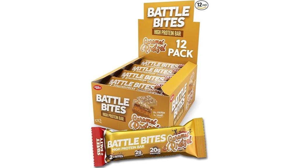 battle bites caramel pretzel review